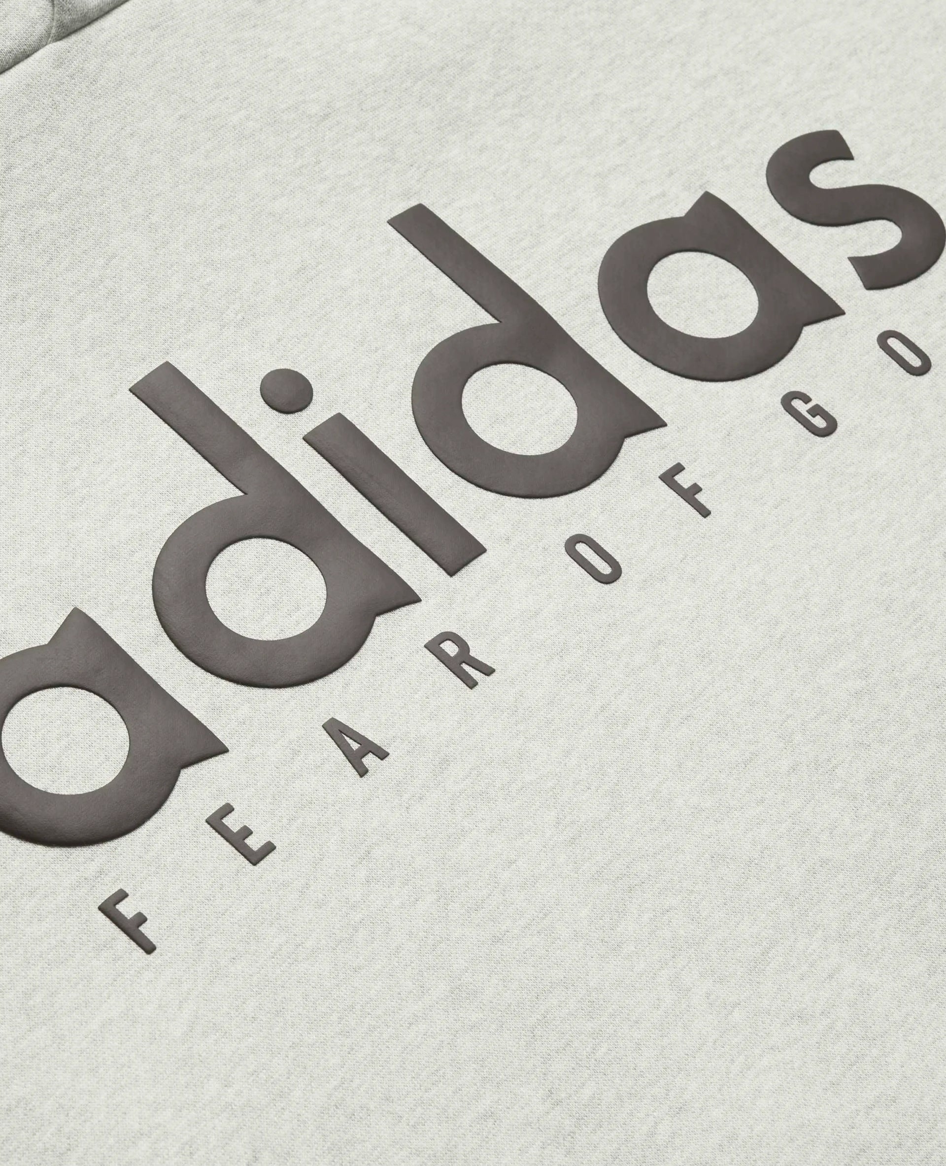 adidas Fear Of God Heather Fleece Hoodie (Medium Grey Heather) adidas