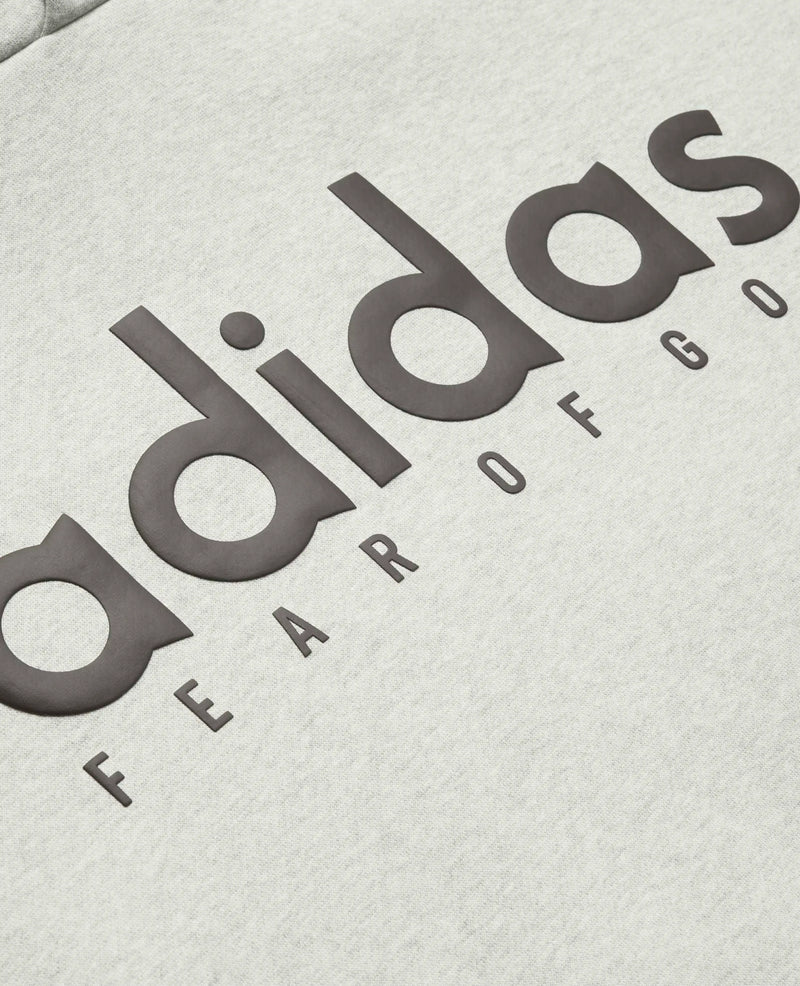 adidas Fear Of God Heather Fleece Hoodie (Medium Grey Heather) adidas
