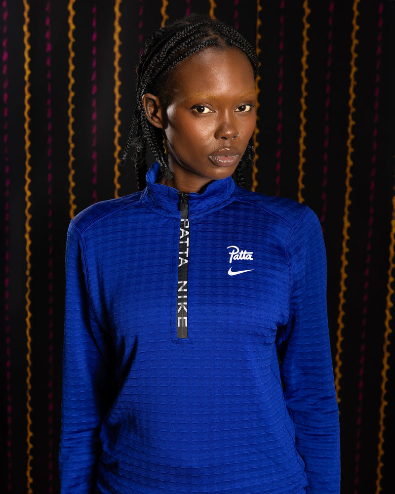 Nike x Patta Running Team Half-Zip Longsleeve (Deep Royal Blue)
