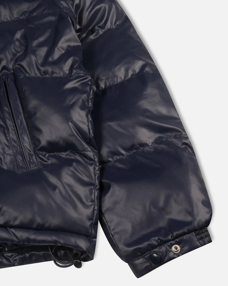 Patta Quilted Script Logo Puffer Jacket (Parisian Night ) Patta