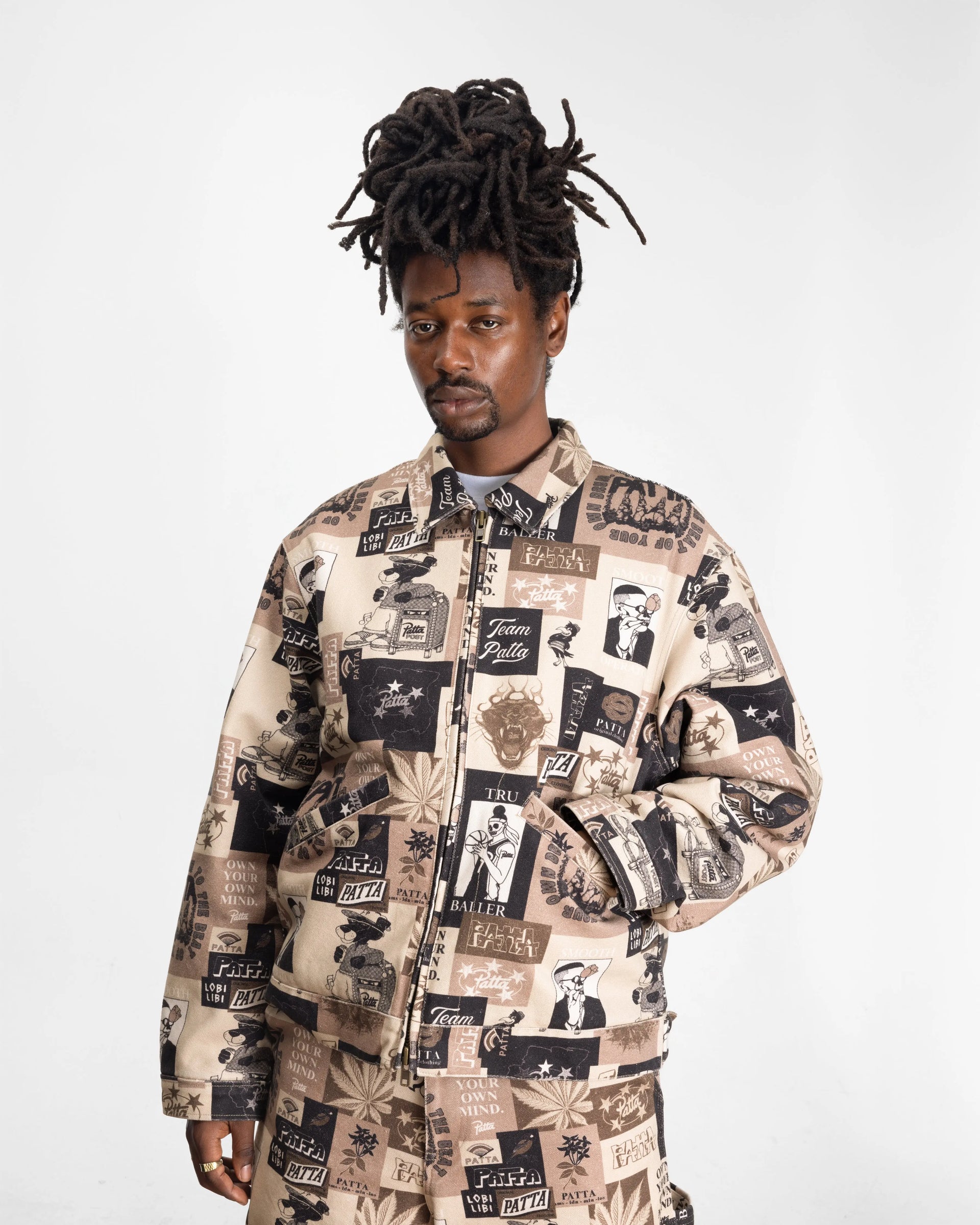 Patta Collage Insulated Canvas Jacket (Multi) Patta