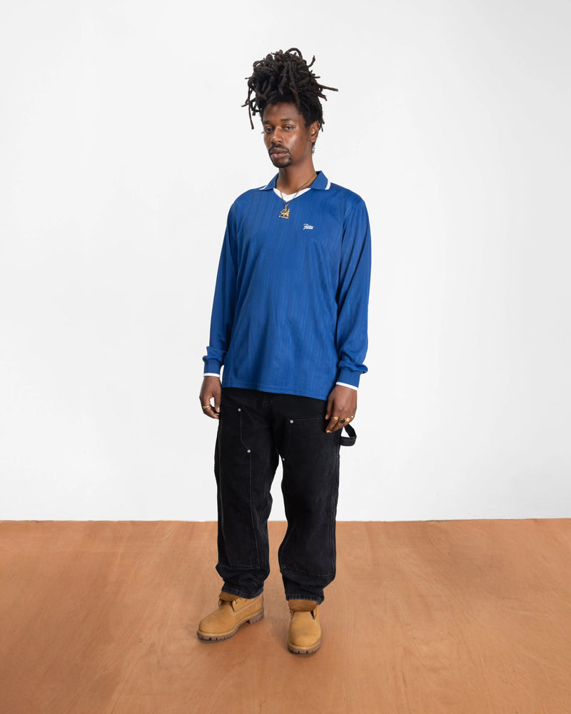 Patta Jacquard Striped Long Sleeve Jersey (Monaco Blue ) Patta