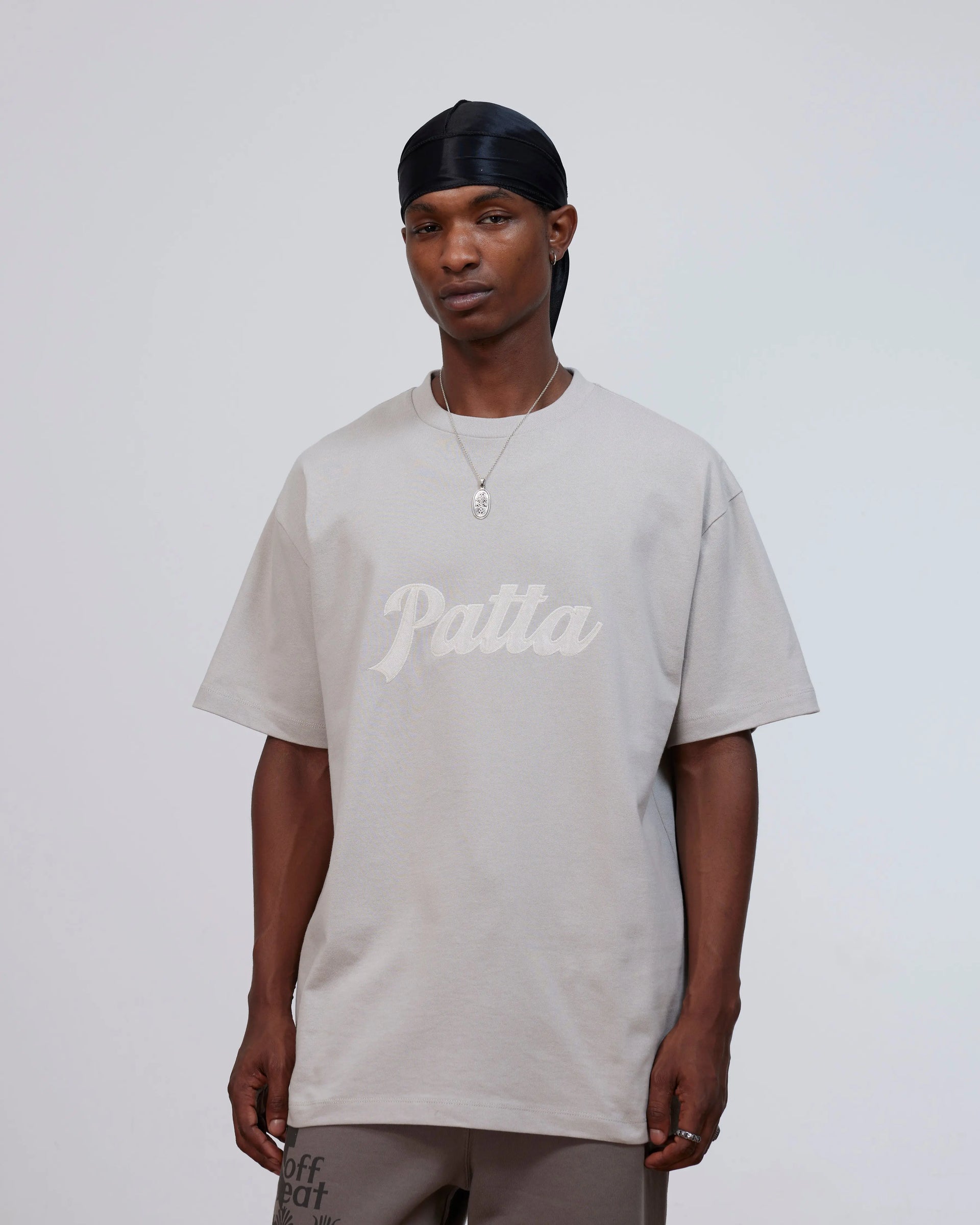 Patta Logo Twill Applique T-Shirt (Flint Gray) Patta
