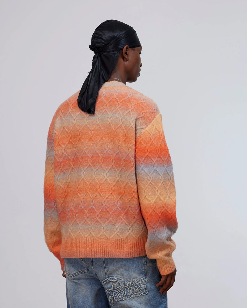 Patta Space Dye Cable Knitted Sweater (Multi) Patta