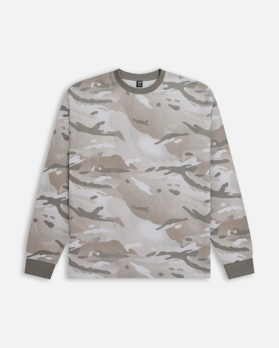 Patta Ghost Spray Camo Waffle Long Sleeve (Pussywillow Grey) Patta