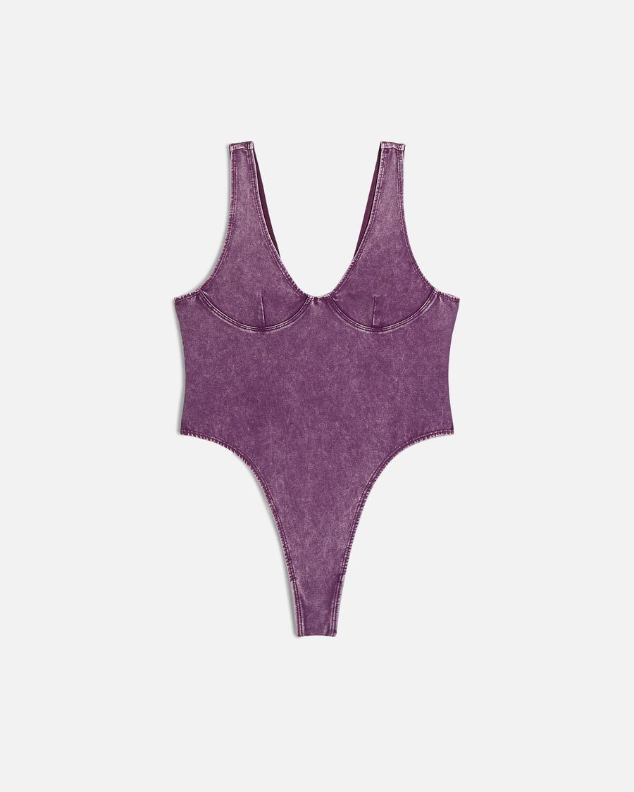 Patta Femme Acid Wash Bodysuit (Dark Purple)