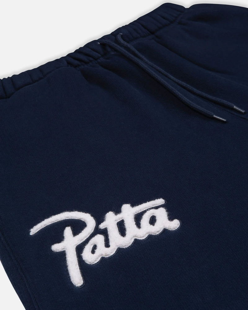 Patta Chenille Logo Jogging Pants (Black Iris) Patta