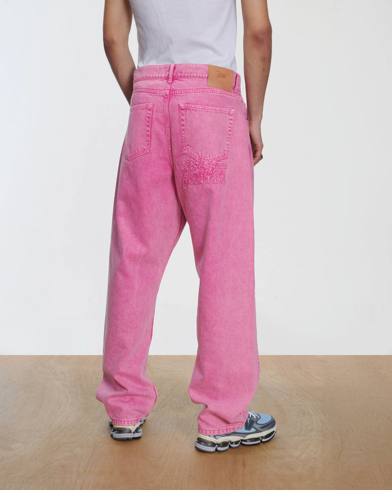 Patta Acid Wash Fuchsia Purple Denim Pants (Fuchsia Purple) Patta