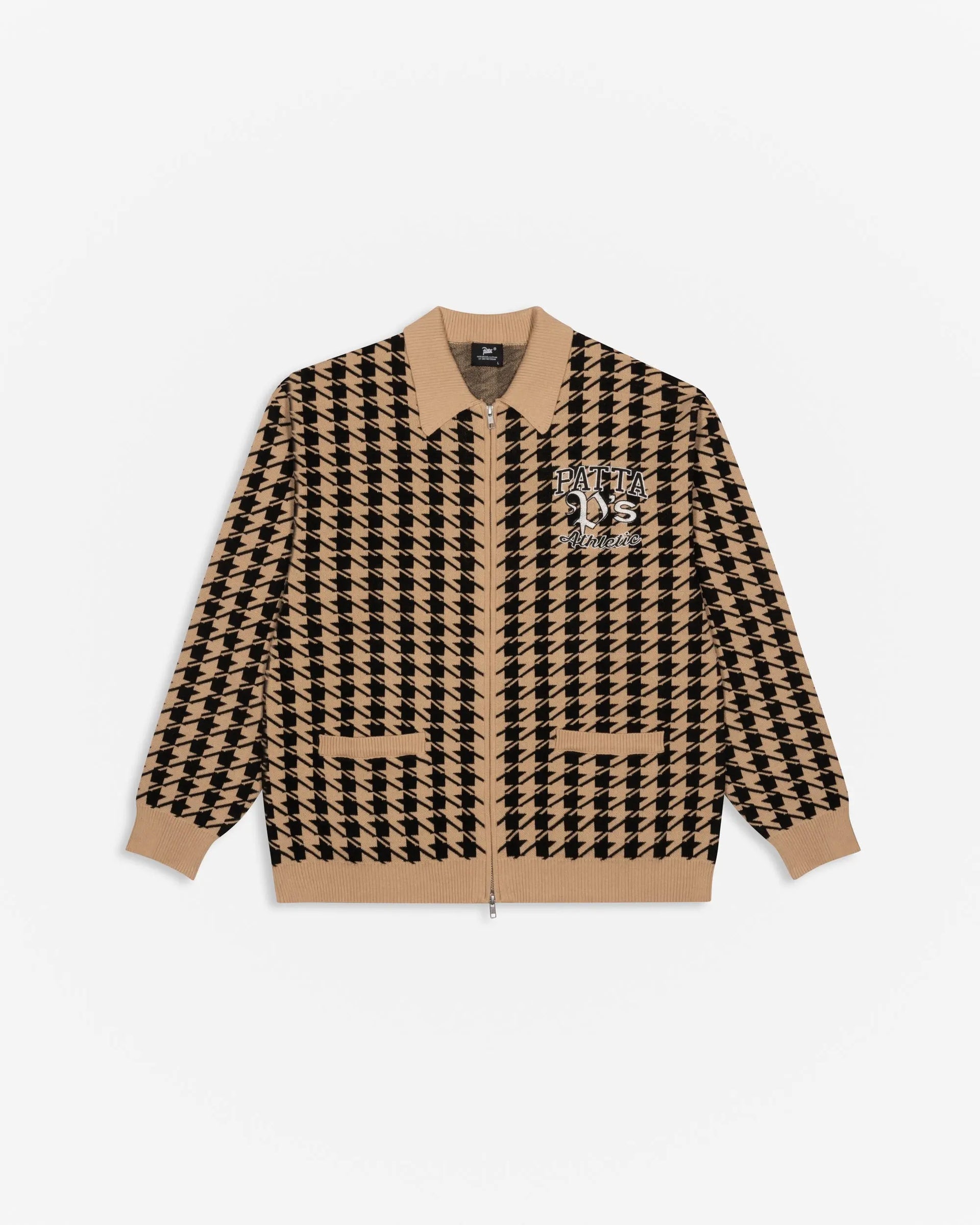 Patta Houndstooth Cardigan (Irish Cream) Patta