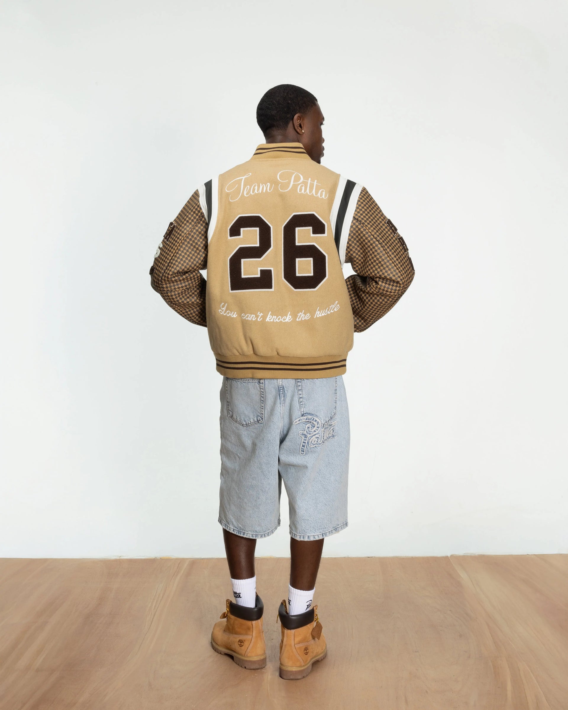 Patta Athletic P Houndstooth Varsity Jacket (Starfish) Patta