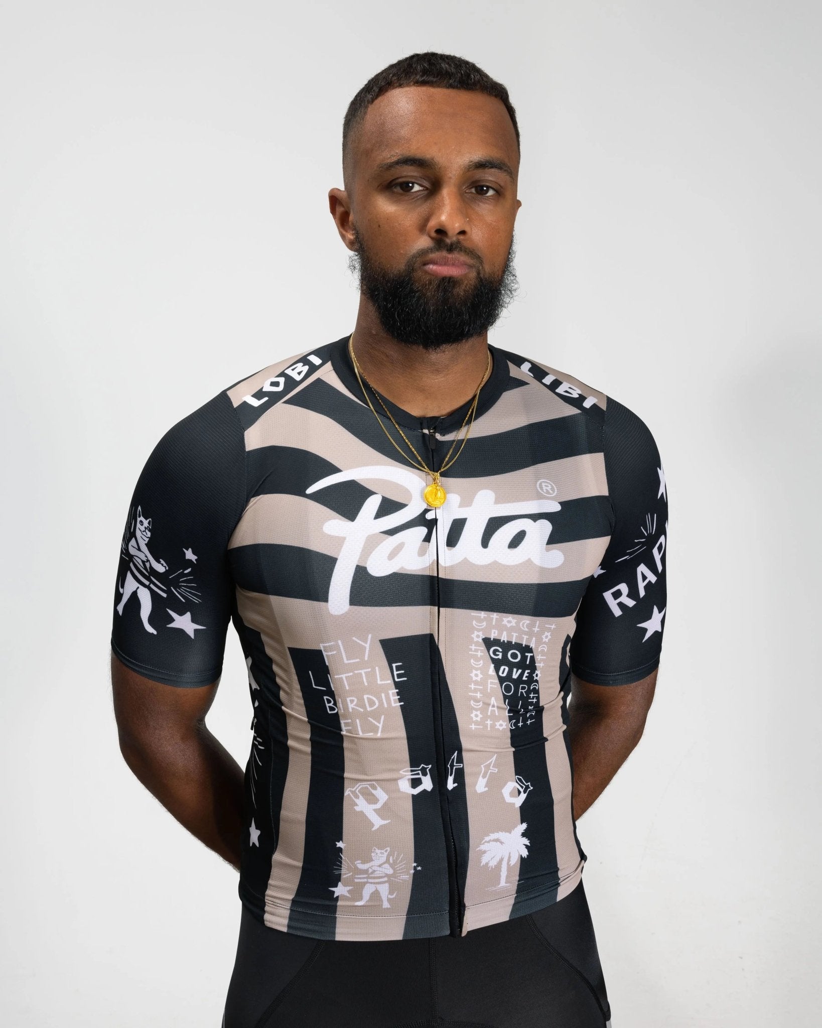 ウェア Rapha+Patta Men's ProTeam TrainingJersey Patta x Rapha Men's Pro Team Training Jersey (Black/Stone